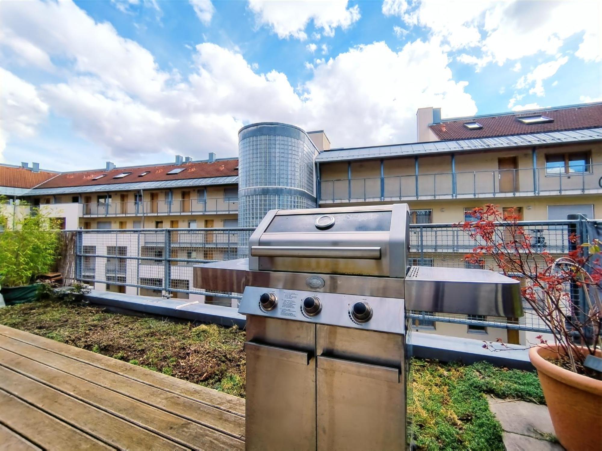 Apartment Design-apartment Fuer Bis Zu 4 Im 1 Og, Modern, Dachterrasse, Grill, Ruhige Lage, Plus, Wii, Lan Und Wlan Nuremberg